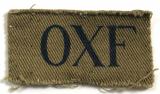 WW2 Oxfordshire Home Guard Battalion cloth designation shoulder title badge