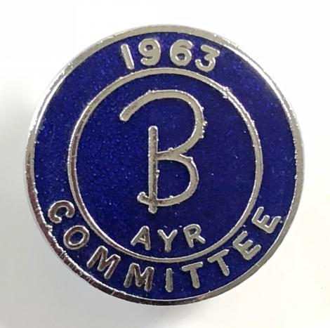 Butlins 1963 Ayr holiday camp committee badge