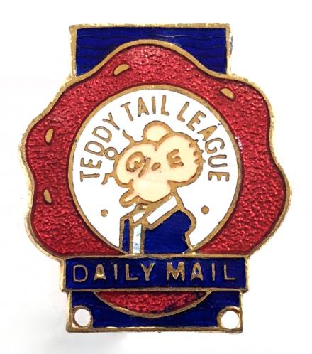 Teddy Tail League Daily Mail cartoon mouse children's club badge