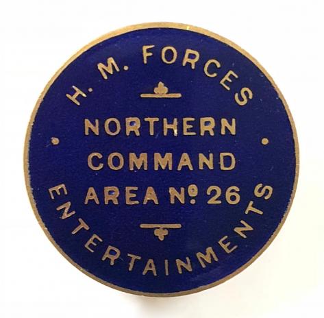 H.M. Forces Entertainments Northern Command Area 26 badge