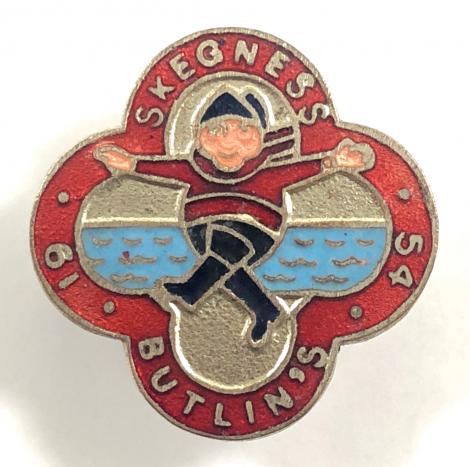 Butlins 1954 Skegness holiday camp jolly fisherman badge