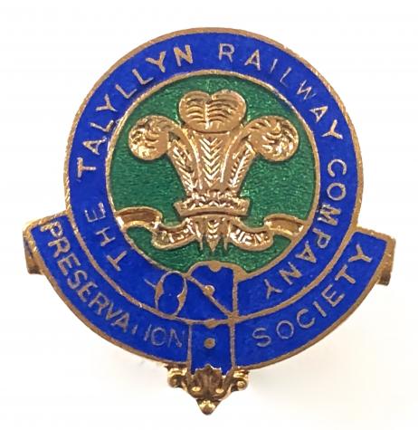 Talyllyn Railway Company Preservation Society badge by Pinches London c.1950's