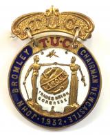 Trades Union Congress 1932 Newcastle TUC badge