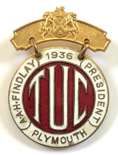 Trades Union Congress 1936 Plymouth TUC badge