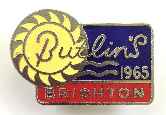 Butlins 1965 Brighton holiday camp sun and sea badge