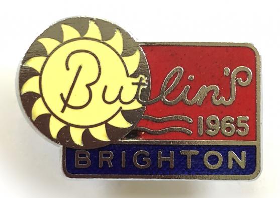 Butlins 1965 Brighton holiday camp sun and sea badge