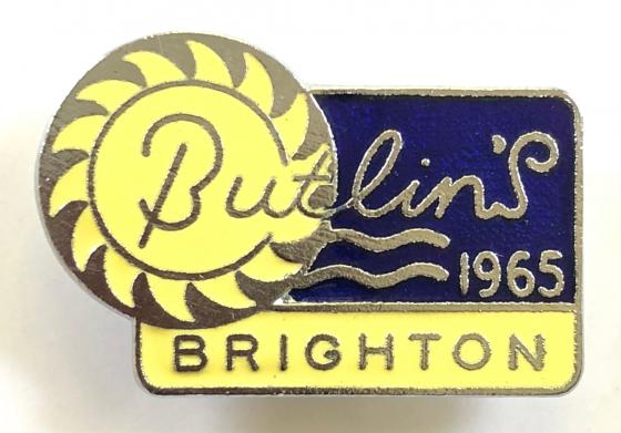 Butlins 1965 Brighton holiday camp sun and sea badge