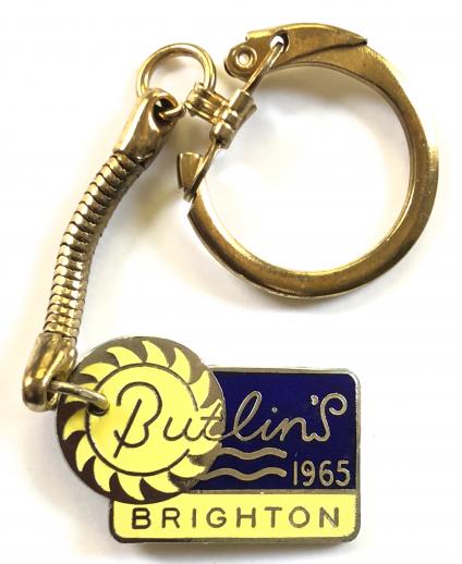 Butlins 1965 Brighton holiday camp staff or souvenir keyring badge