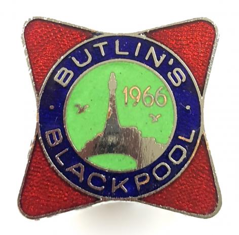 Butlins 1966 Blackpool holiday camp tower badge