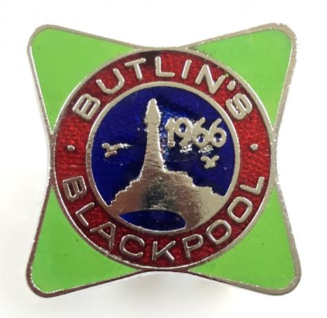 Butlins 1966 Blackpool holiday camp tower badge