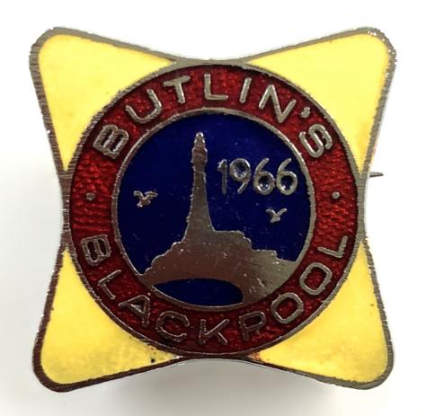 Butlins 1966 Blackpool holiday camp tower badge