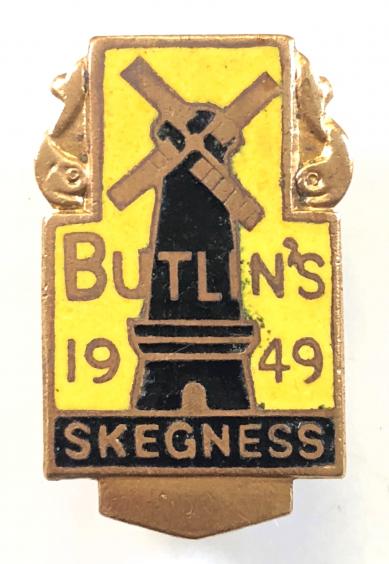 Butlins 1949 Skegness holiday camp black windmill badge