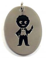 Robertsons Golly stainless steel pendant promotional badge