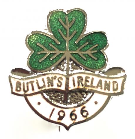 Butlins 1966 Mosney Ireland holiday camp shamrock badge