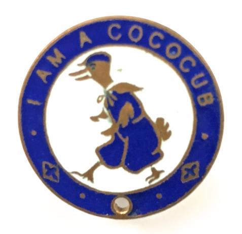 Cococub League childrens club advertising badge Cadbury Bournville Chocolate