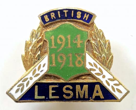 1914-1918 British Limbless Ex-Servicemen Association LESMA badge