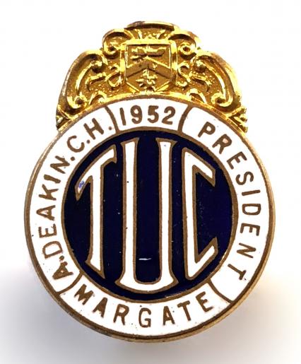 Trades Union Congress 1952 Margate TUC pin badge