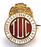 Trades Union Congress 1955 Southport TUC pin badge