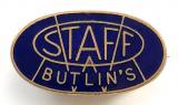 Butlins holiday camp numbered staff badge