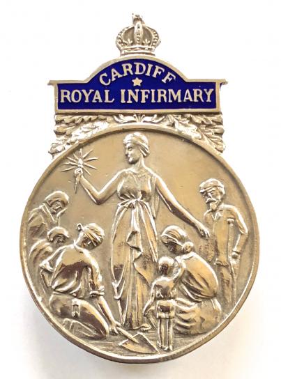 Cardiff Royal Infirmary silver nurses qualification badge Welsh Hospital