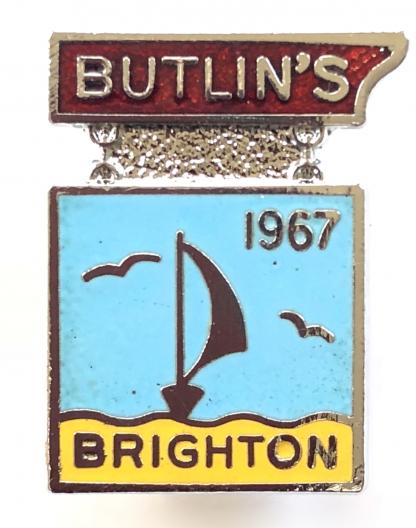 Butlins 1967 Brighton holiday camp sailing yacht badge