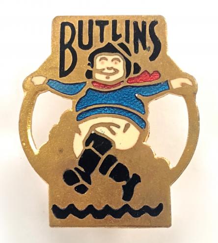 Butlins 1938 Skegness holiday camp jolly fisherman badge pre-war
