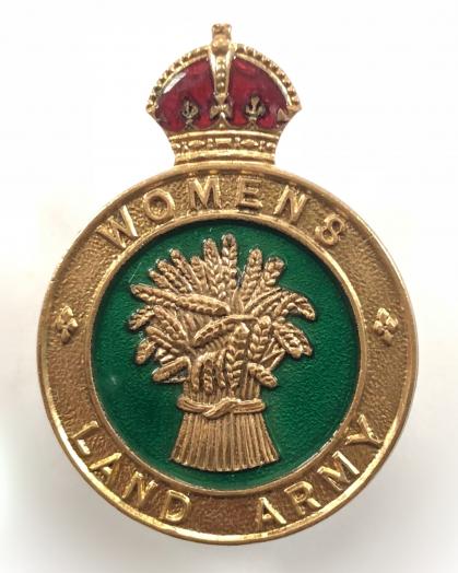 Womens Land Army WLA hat & uniform badge Marples & Beasley