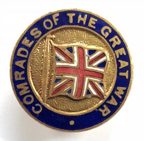 Comrades of The Great War small pattern numbered lapel badge