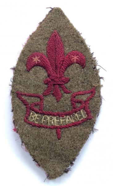 Boy Scouts 1st Class khaki felt cloth badge circa 1909 pattern