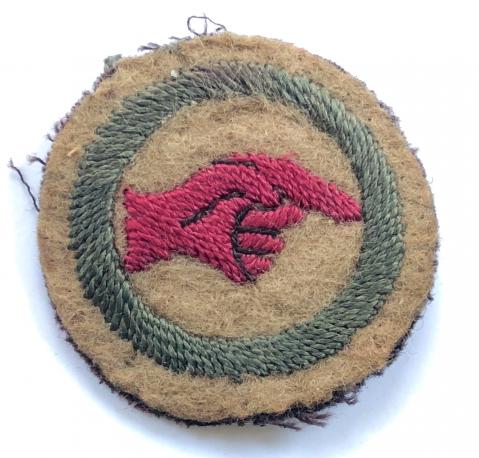 Boy Scouts Guide proficiency khaki felt cloth badge circa 1909 pattern