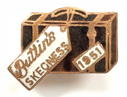 Butlins 1951 Skegness holiday camp suitcase badge