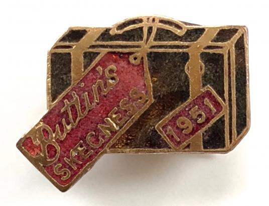 Butlins 1951 Skegness holiday camp suitcase badge