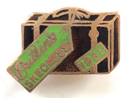 Butlins 1951 Skegness holiday camp suitcase badge