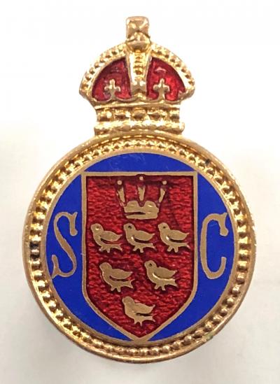 WW2 East Sussex Special Constable police reserve numbered badge