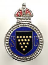 WW2 Cornwall Special Constable police numbered badge