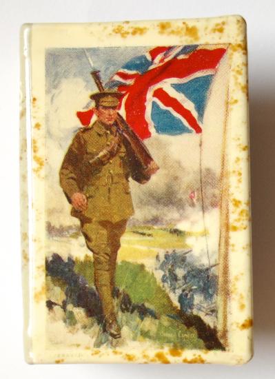 WW1 South Staffordshire Regiment For King & Country celluloid matchbox cover