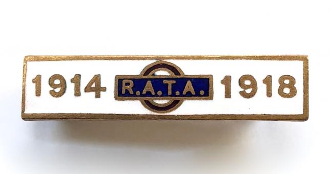 WW1 Royal Army Temperance Association 1914 RATA 1918 campaign medal bar