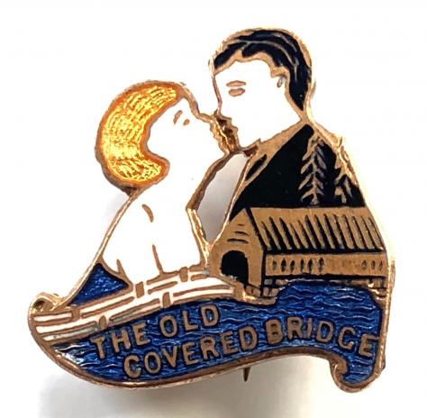 The OLD COVERED BRIDGE song sheet music promotional badge