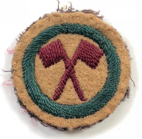 Boy Scouts Signaller proficiency khaki felt cloth badge circa 1909 pattern