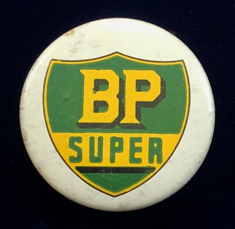 British Petroleum BP Super promotional tin button pin badge