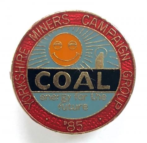 NUM Yorkshire Miners Campaign Group 1985 strike badge