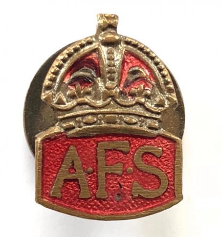 Auxiliary Fire Service miniature AFS lapel badge