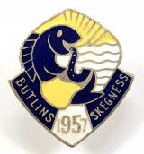 Butlins 1957 Skegness fish saxophone badge