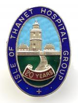 Isle of Thanet Hospital Management Committee silver nurses badge Kent Coast Lighthouse