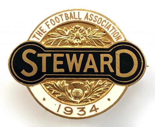 The Football Association 1934 Steward badge
