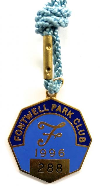 1996 Fontwell Park horse racing club badge