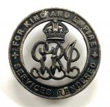 WW1 Queen’s West Surrey Regiment silver war badge