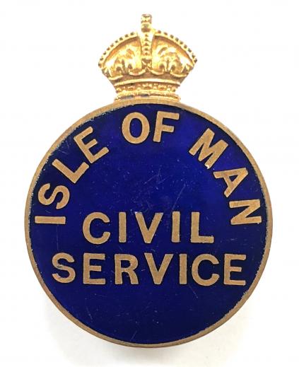 Isle of Man Civil Service identification lapel badge circa 1940's