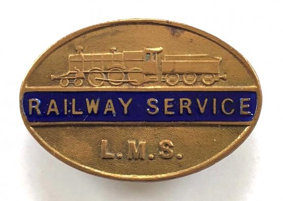 WW2 London Midland Scottish Railway LMS war service badge B189