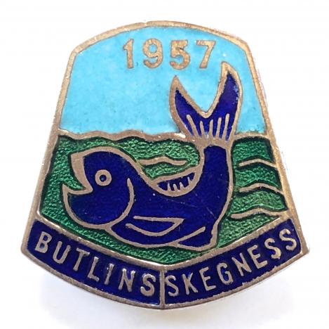 Butlins 1957 Skegness holiday camp fish badge